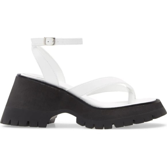 Jeffrey Campbell White and Black Platform Sandals size 7.5 - Picture 6 of 10